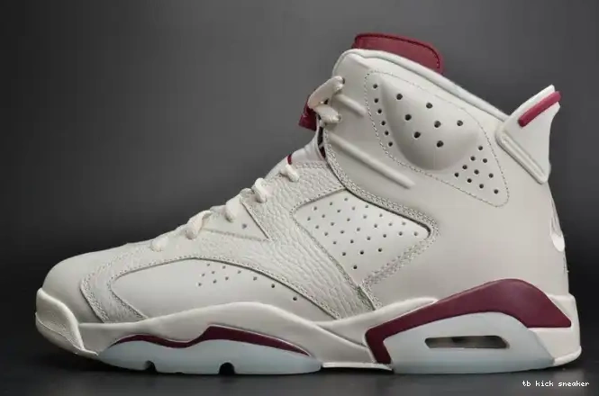 Rep TBK white 6 Air Maroon Retro Jordan 384664-116 0405